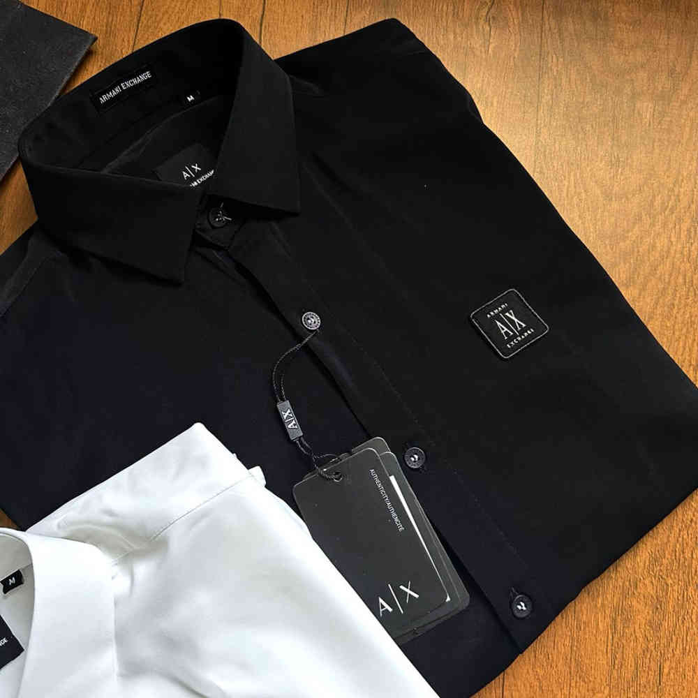 Armani Exchange Black Cotton Shirt-6