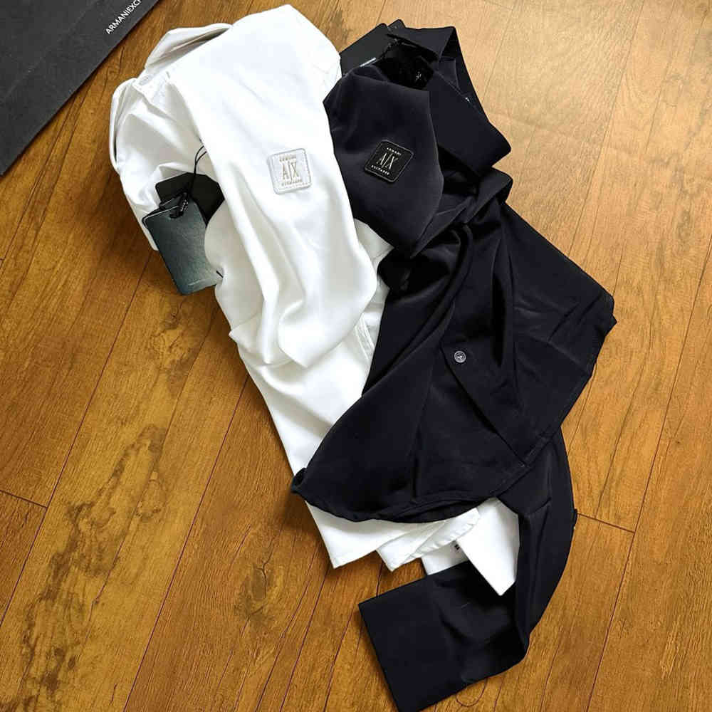 Armani Exchange Black Cotton Shirt-8