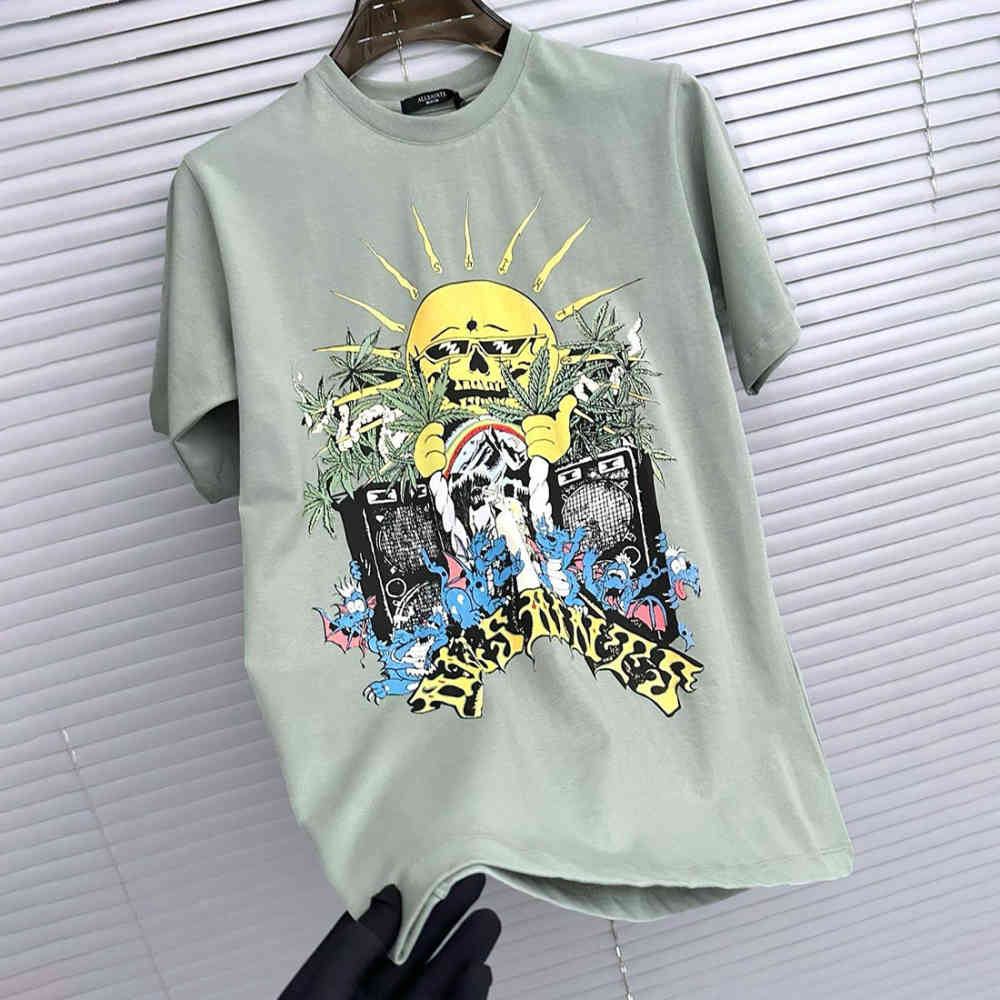 Grey All Saints Black Premium Quality T-shirt