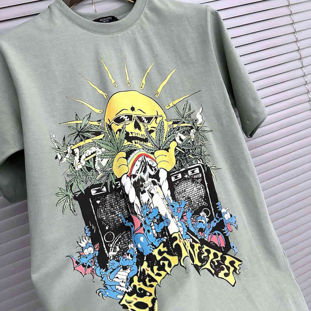 All Saints Grey Premium Quality T-shirt-1