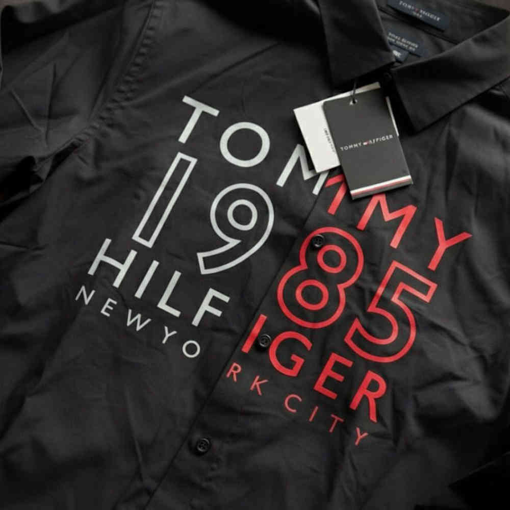 Tommy Hilfiger 1985 Print Black Premium Shirt-1