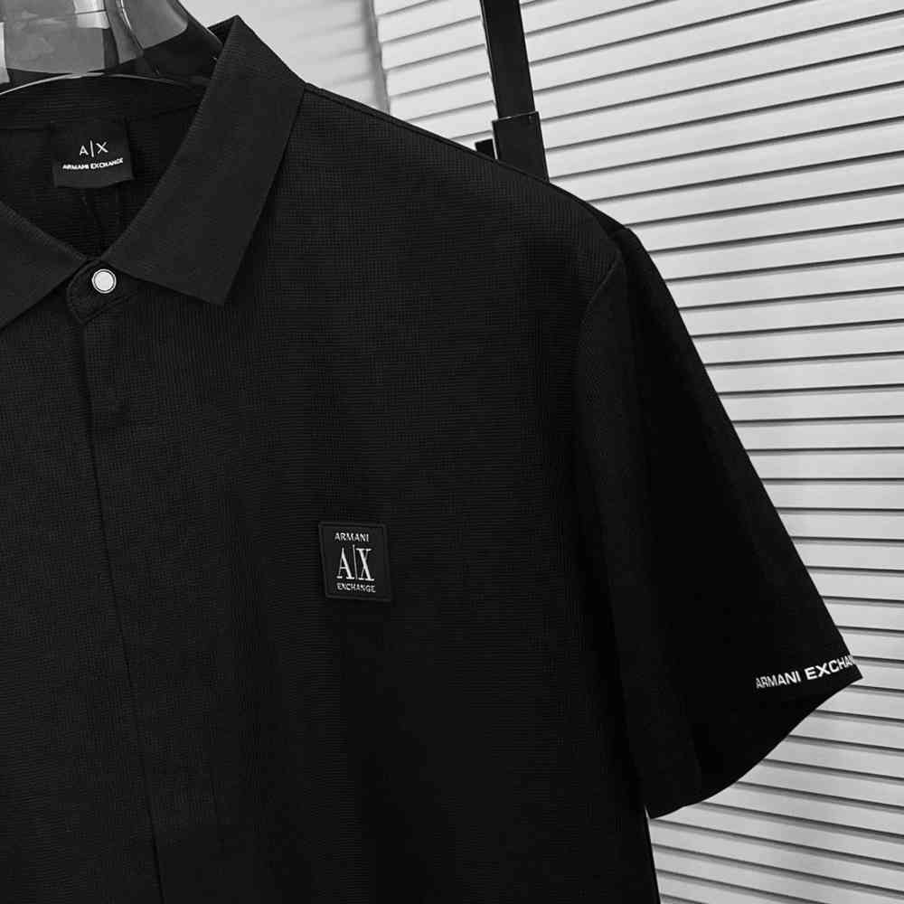 Armani Exchange Black Premium Quality Polo Shirt-thumb-1