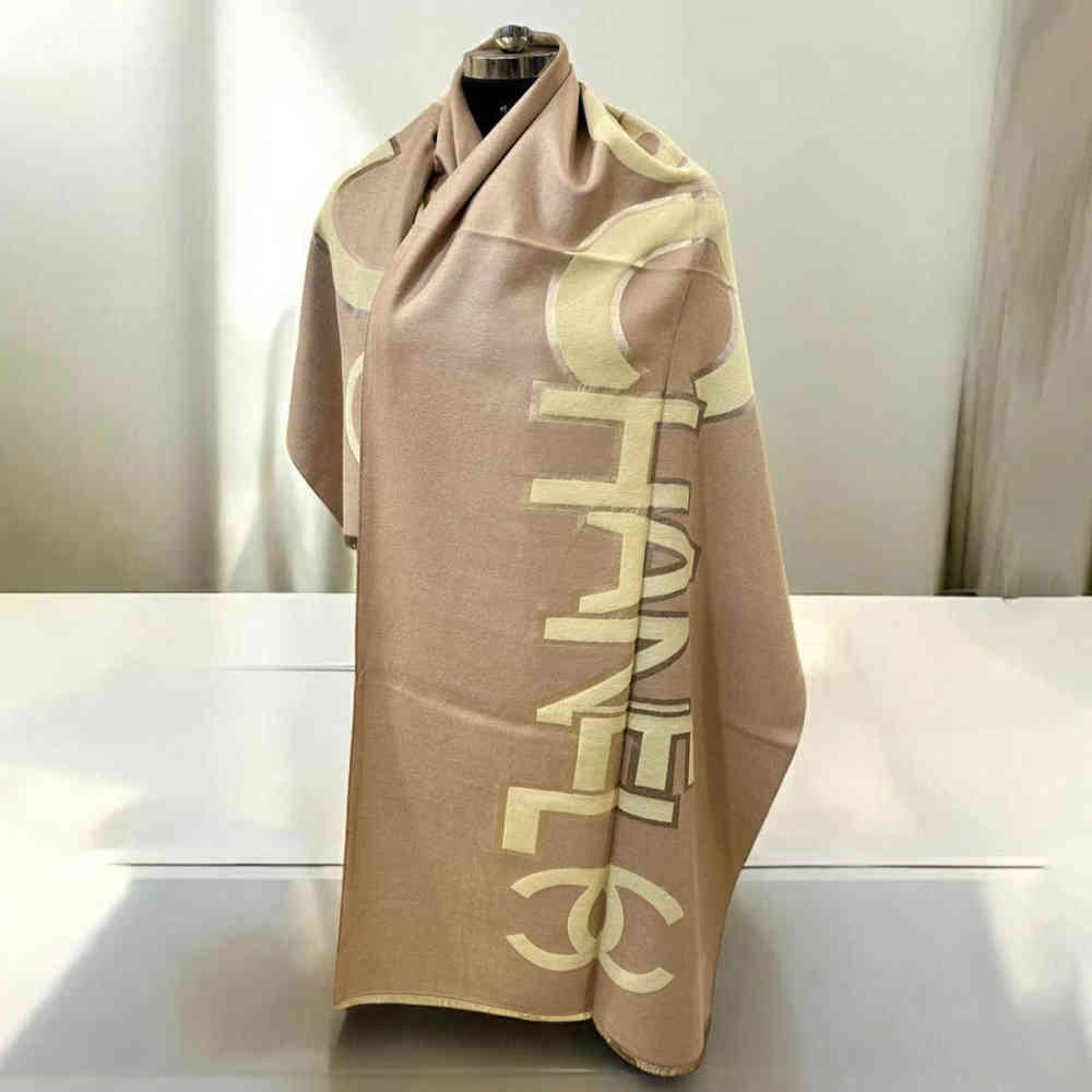 Chanel Designer Beige Woolen Stole-thumb-1