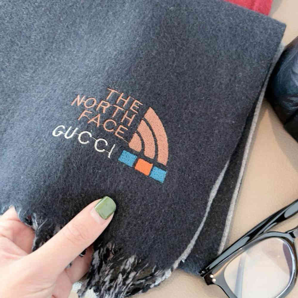 Gucci X North Face Black Woolen Stole-1