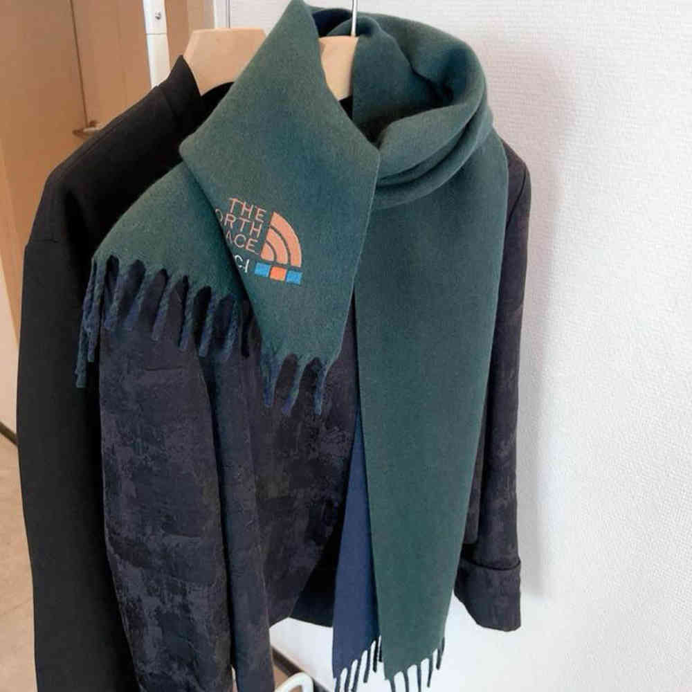 Gucci GG Monogram Warm Green Woolen Stole-thumb-1