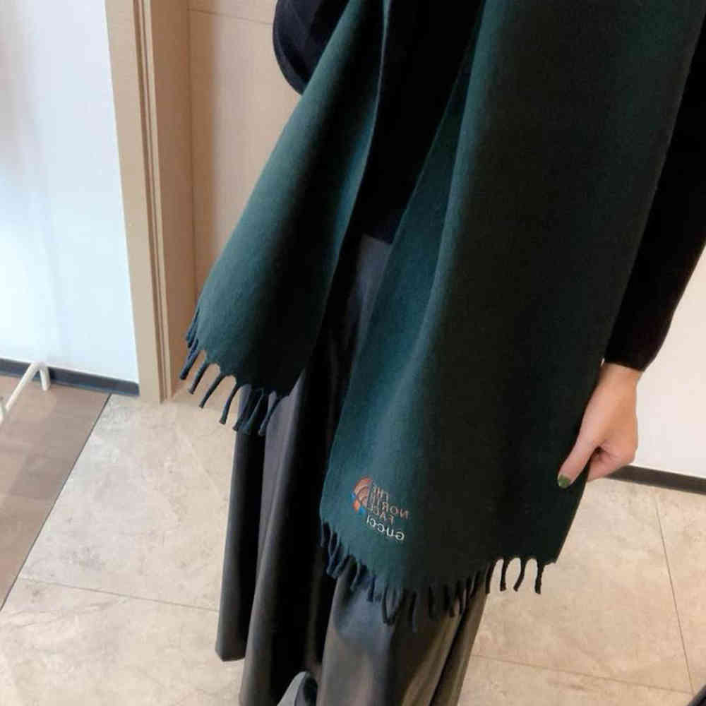 Gucci GG Monogram Warm Green Woolen Stole-thumb-2