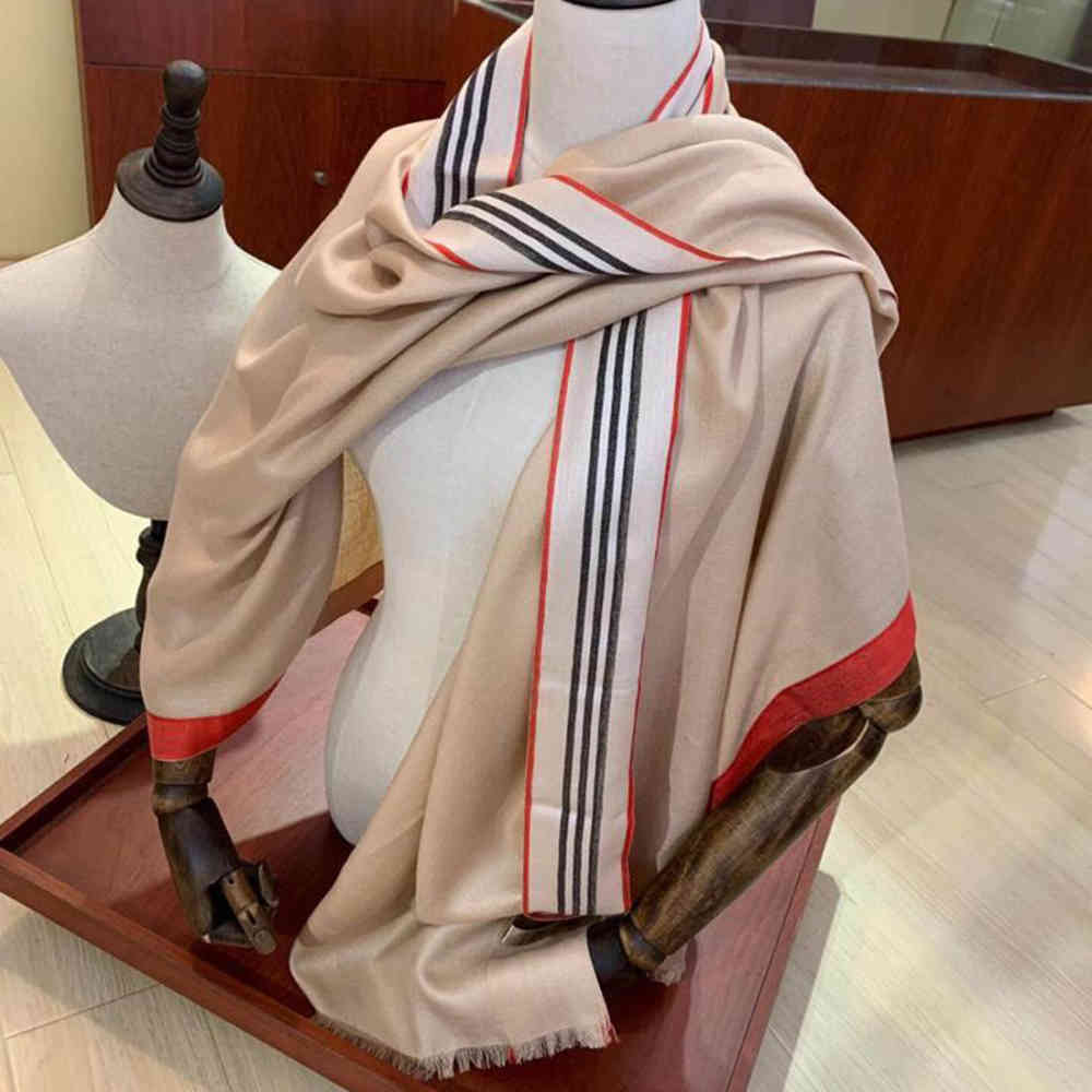 Burberry Designer Beige Silk Stole-4