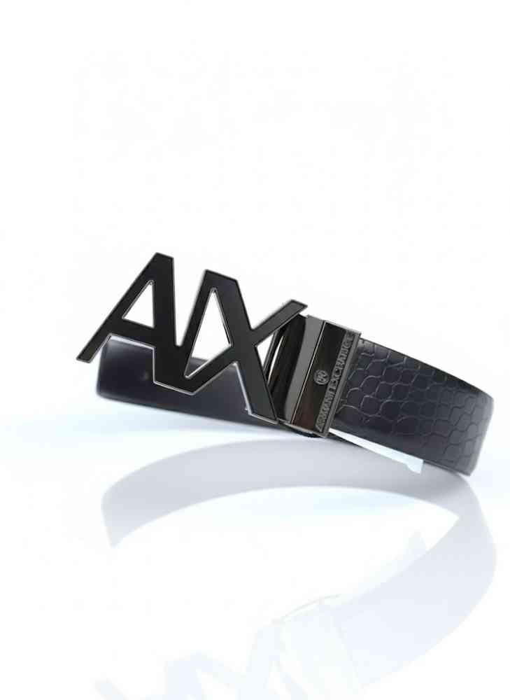 Armani Exchange Black Premium Quality Belt-thumb-1