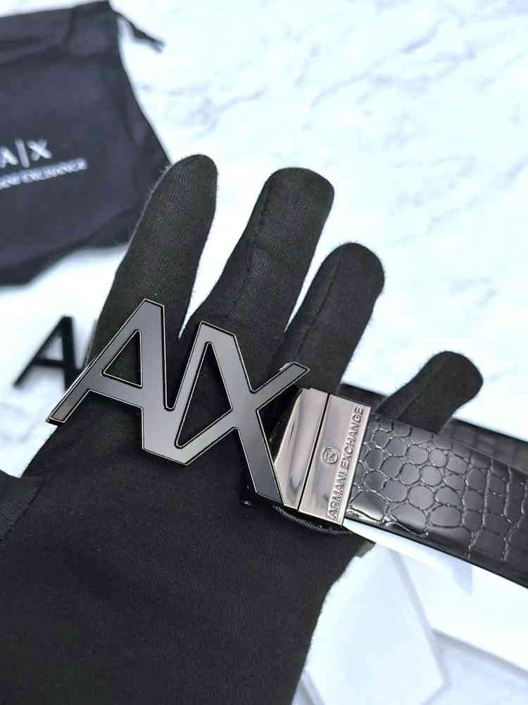 Armani Exchange Black Premium Quality Belt-thumb-3