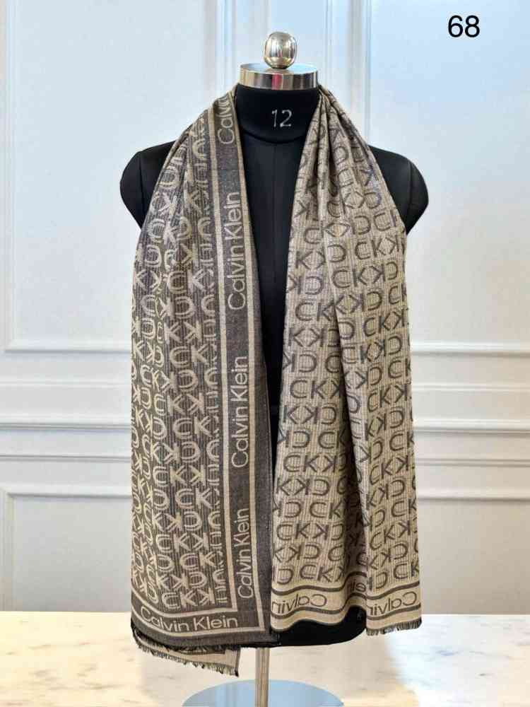Calvin Klein Reversible Designer Cream Woolen Stole-1