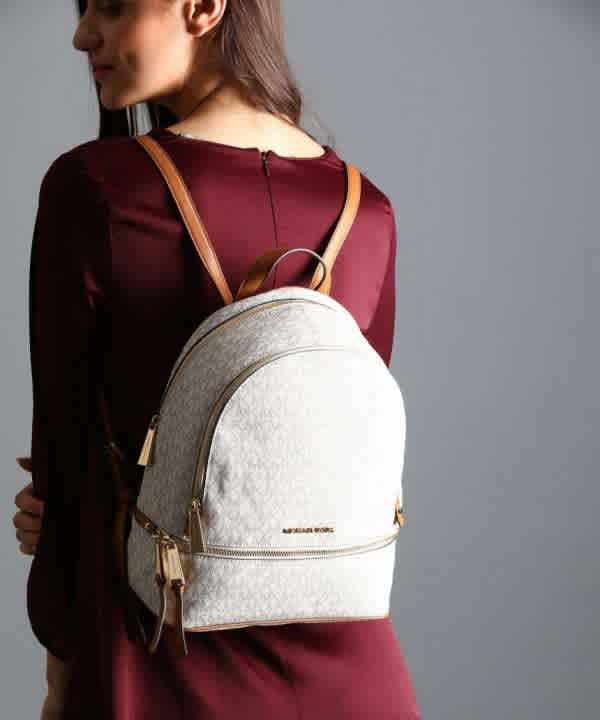 Michael Kors Jaycee White Backpack-thumb-1
