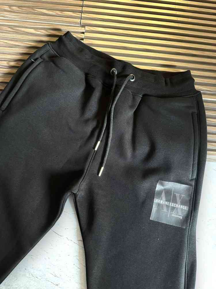 Armani Exchange Black Premium Quality Warm Track Pant-thumb-2