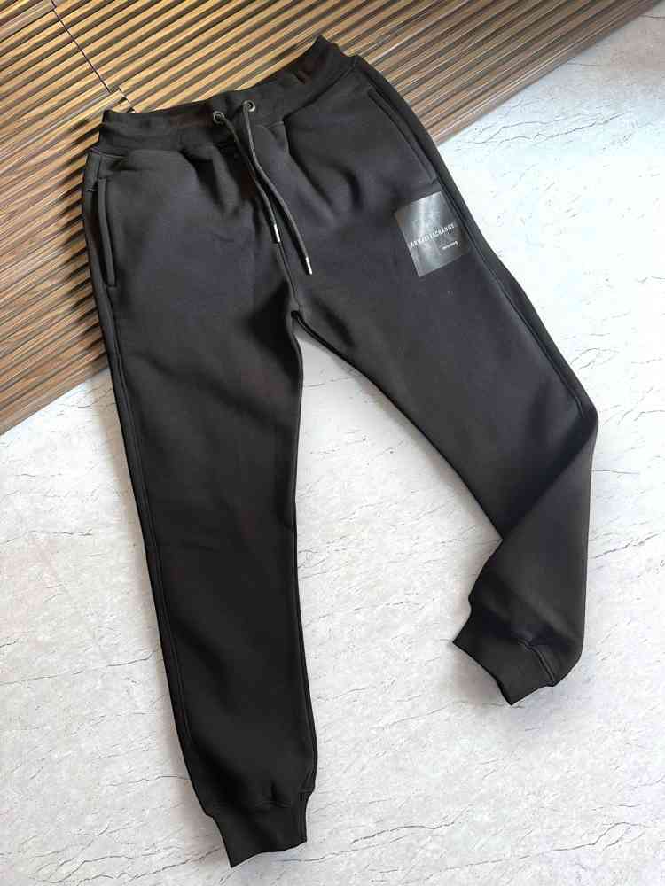 Armani Exchange Black Premium Quality Warm Track Pant-thumb-1