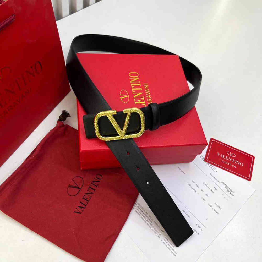 Black & Golden Valentino Beige Premium Quality Belt