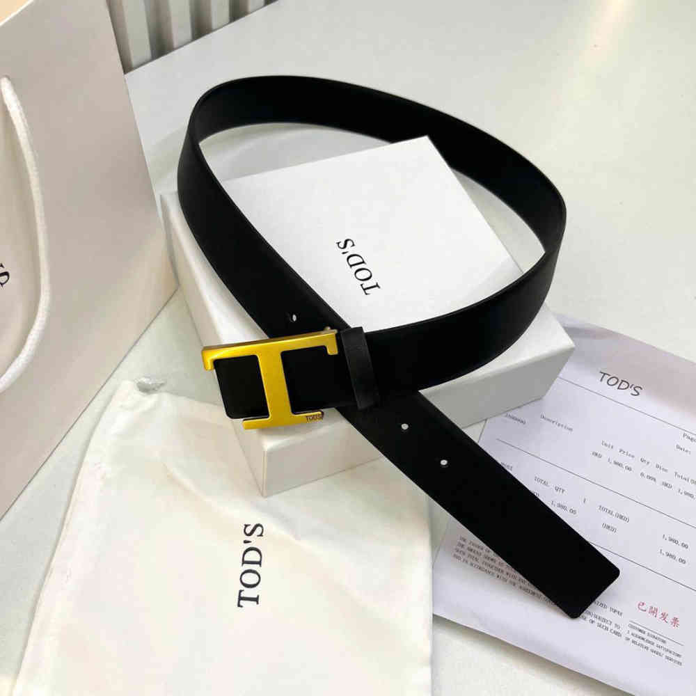 Tod's Black Premium Quality Belt-thumb-0