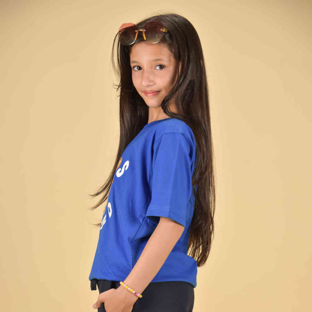Moschino Blue Teddy Print Premium Kids T-shirt-1