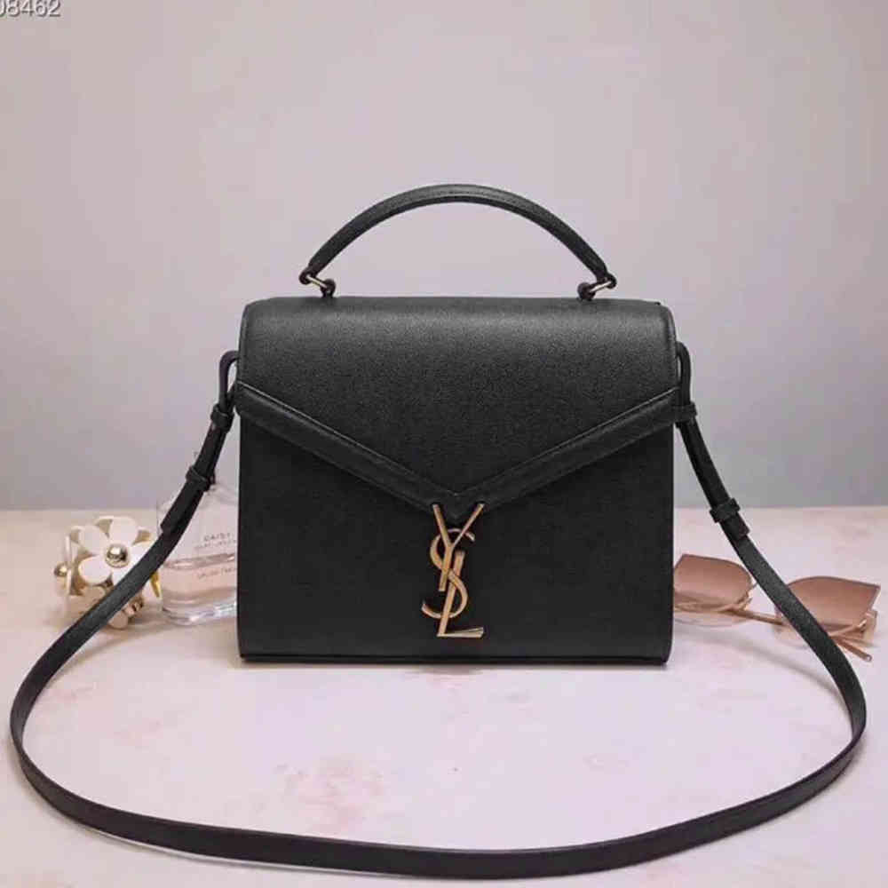 Black Ysl Cassandra White Handbag