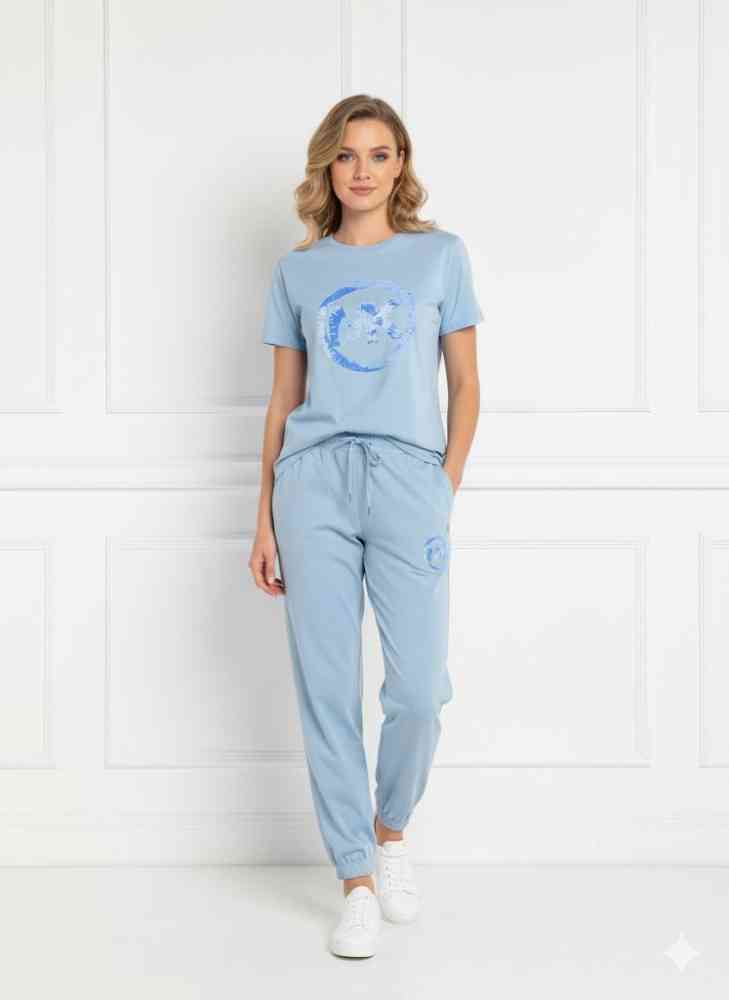 Sky Blue Michael Kors Brown Premium Co-ord Set