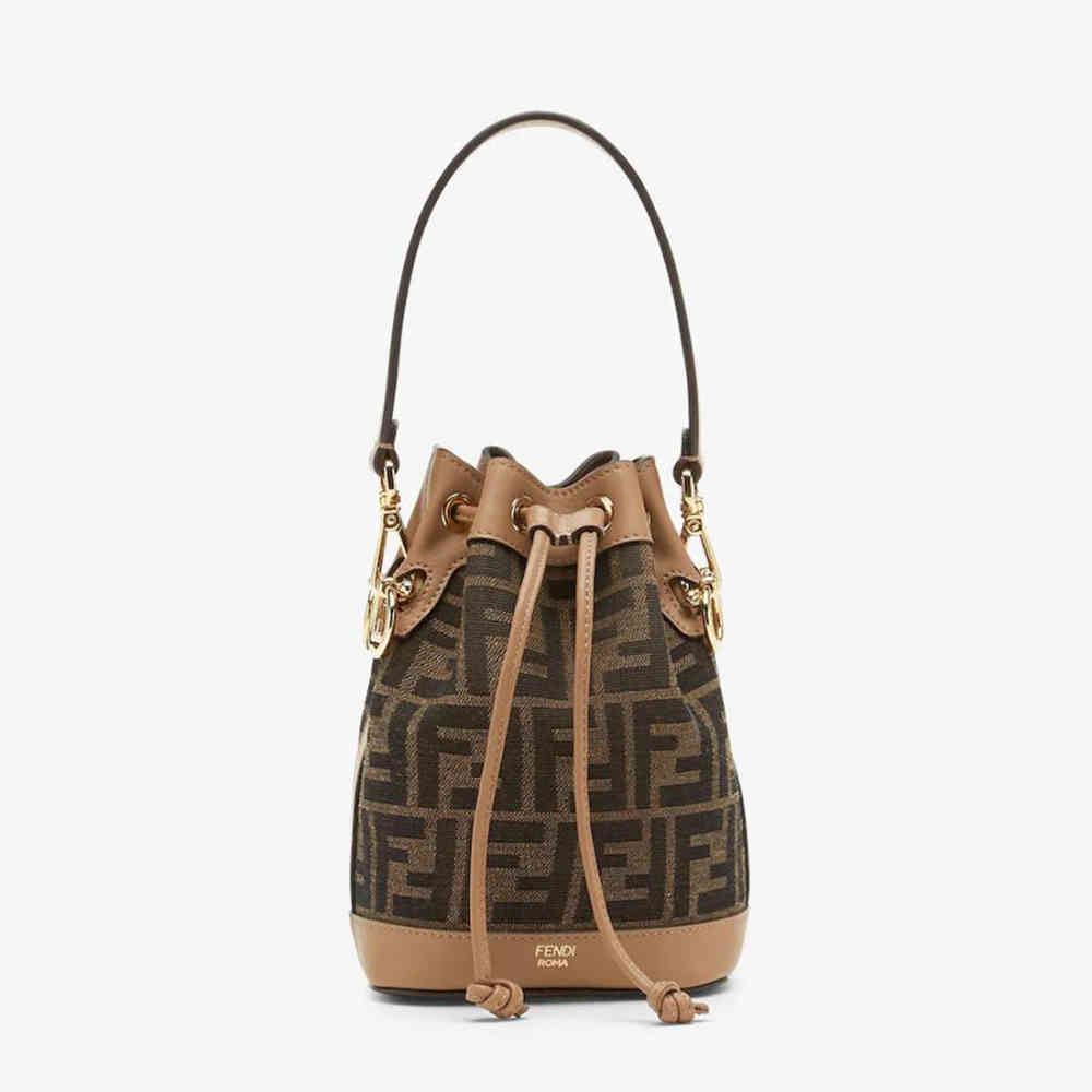 Brown Fendi Zucca Small Black Sling Bag