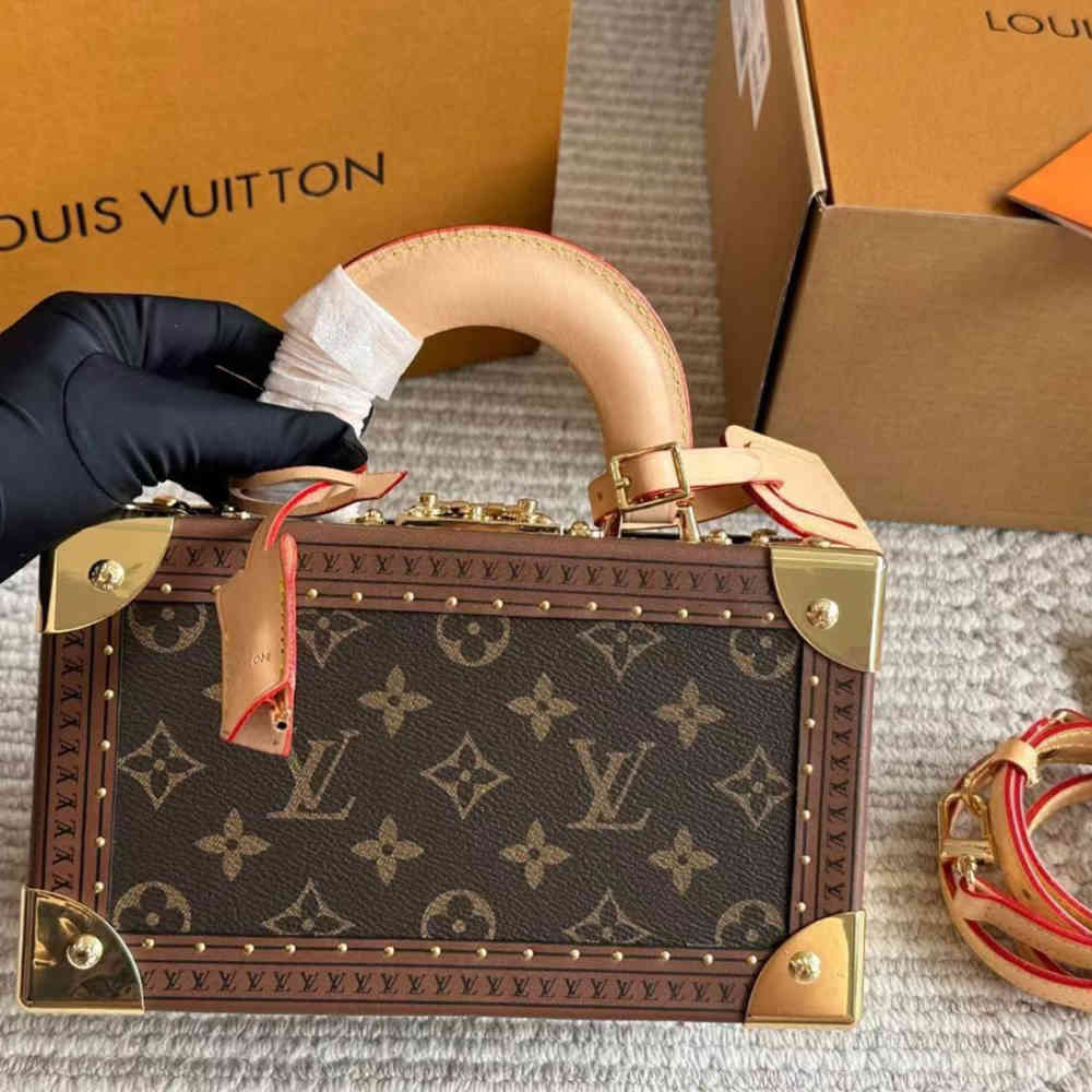 Louis Vuitton Ebene Monogram Coated Canvas Petite Valise Brown Handbag-thumb-7