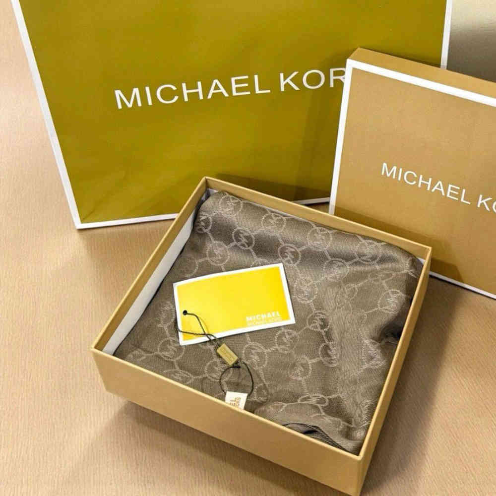 Michael Kors Light Beige Semi Woolen Stole-thumb-1