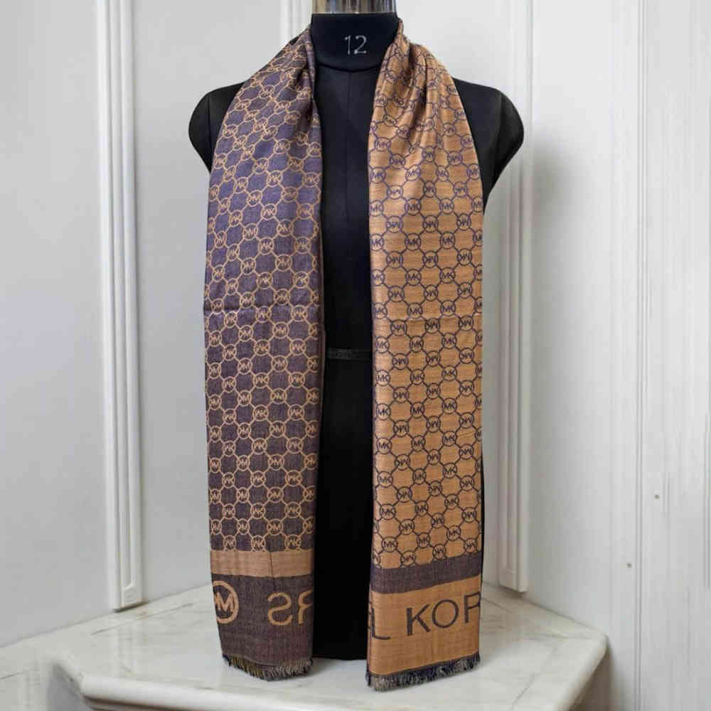 Brown & Beige Michael Kors Pink Semi Woolen Stole