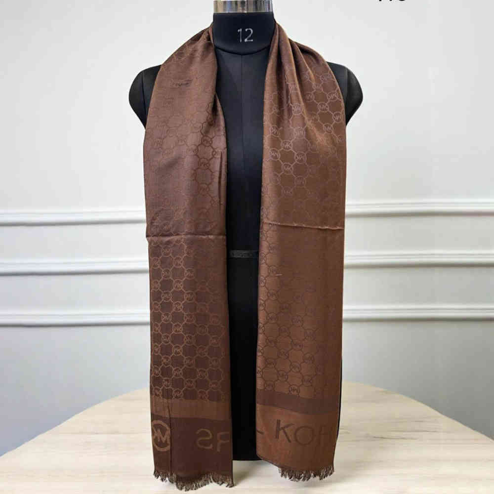 Brown Michael Kors Pink Semi Woolen Stole