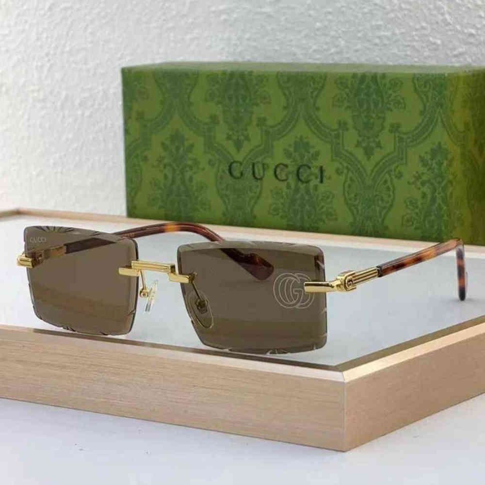 Dark Brown Gucci Brown Premium Sunglasses