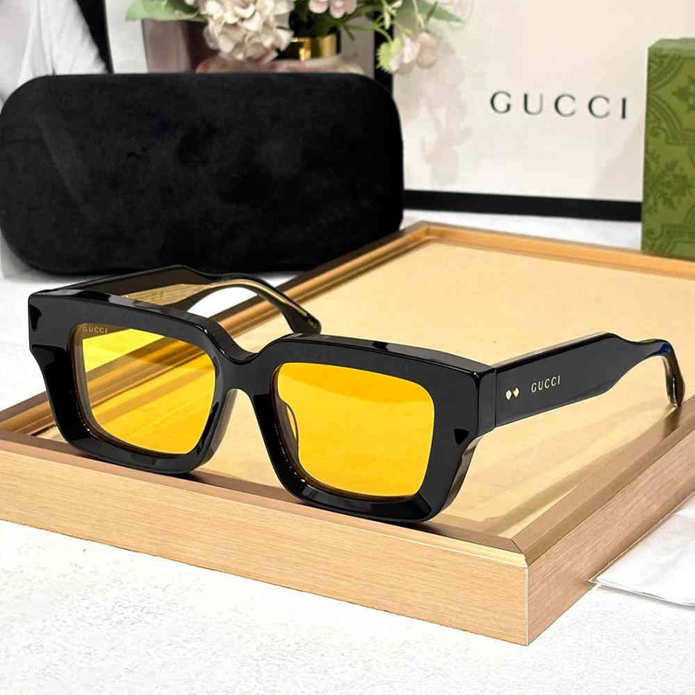 Yellow Gucci Black Premium Sunglasses