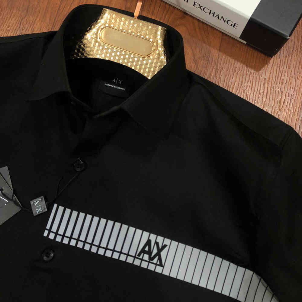 Armani Exchange Black Cotton Shirt-1