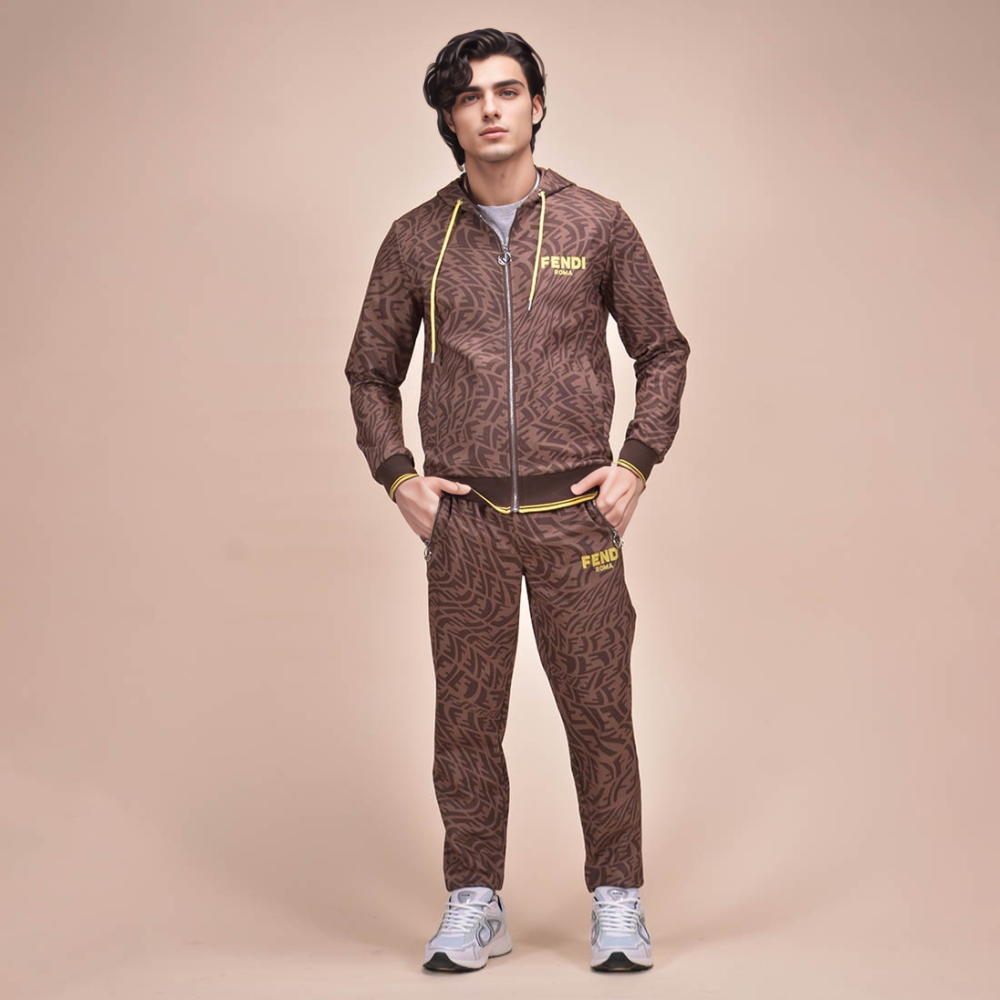 Fendi Brown Premium Quality Track Suit