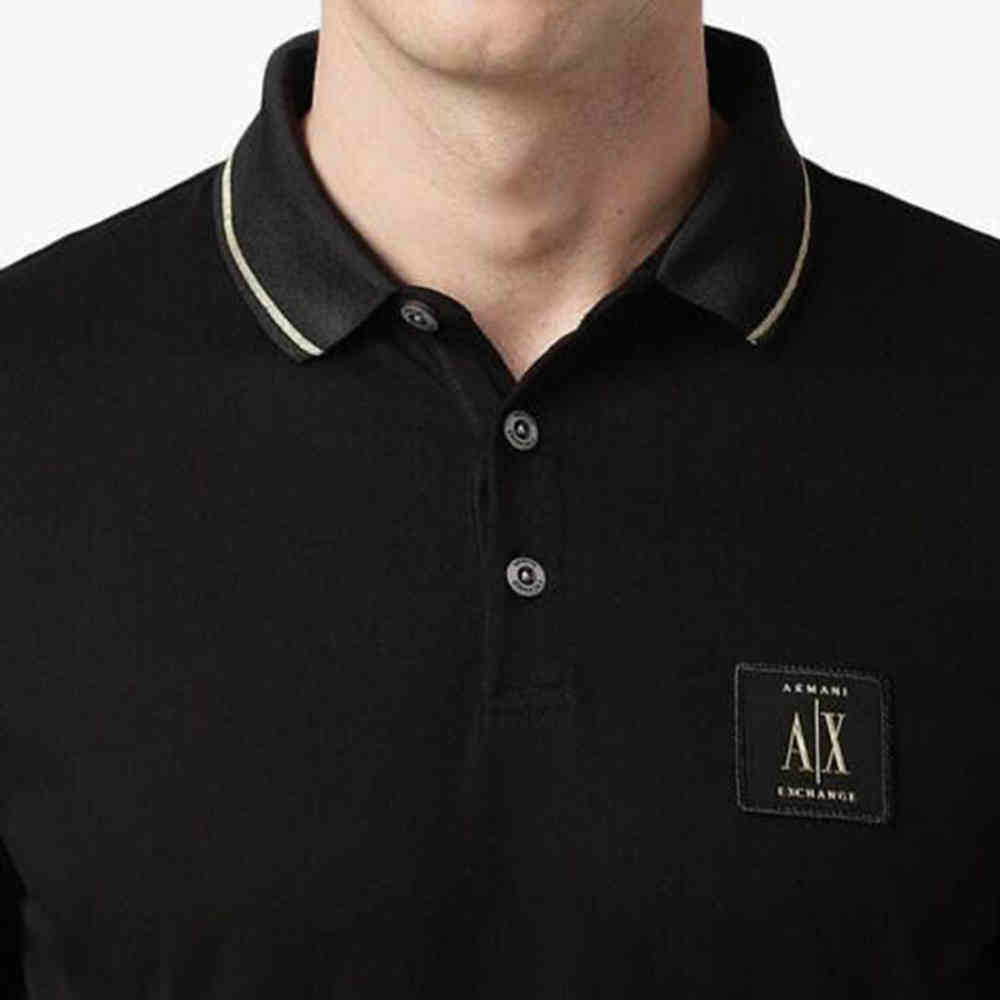 Black Armani Exchange White Premium Quality Polo Shirt
