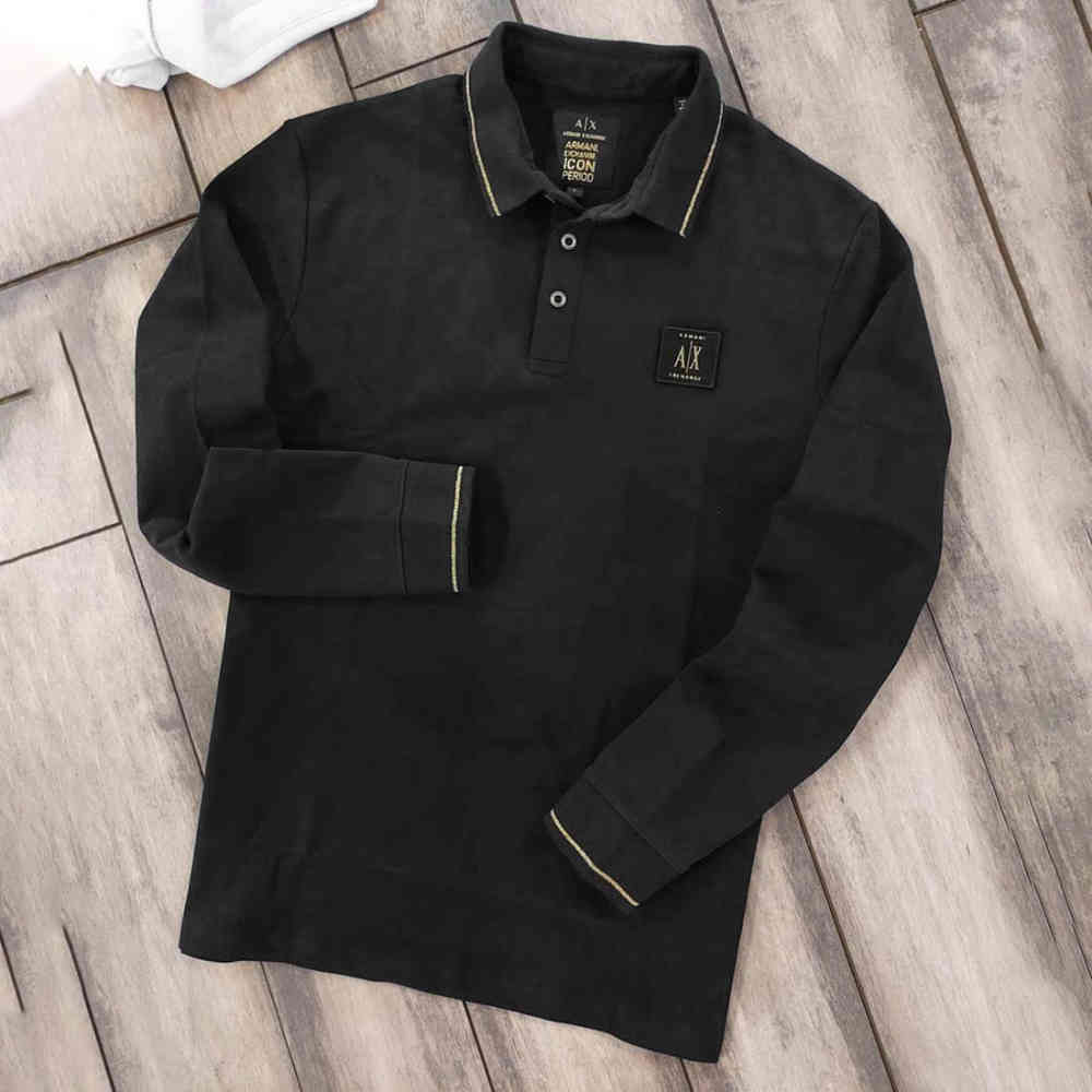 Armani Exchange Black Premium Quality Polo Shirt-2