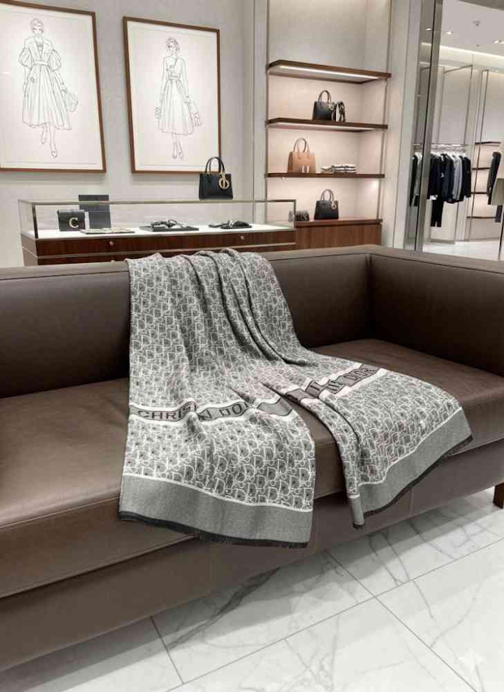 Christian Dior Premium Quality Grey Silk Stole-1