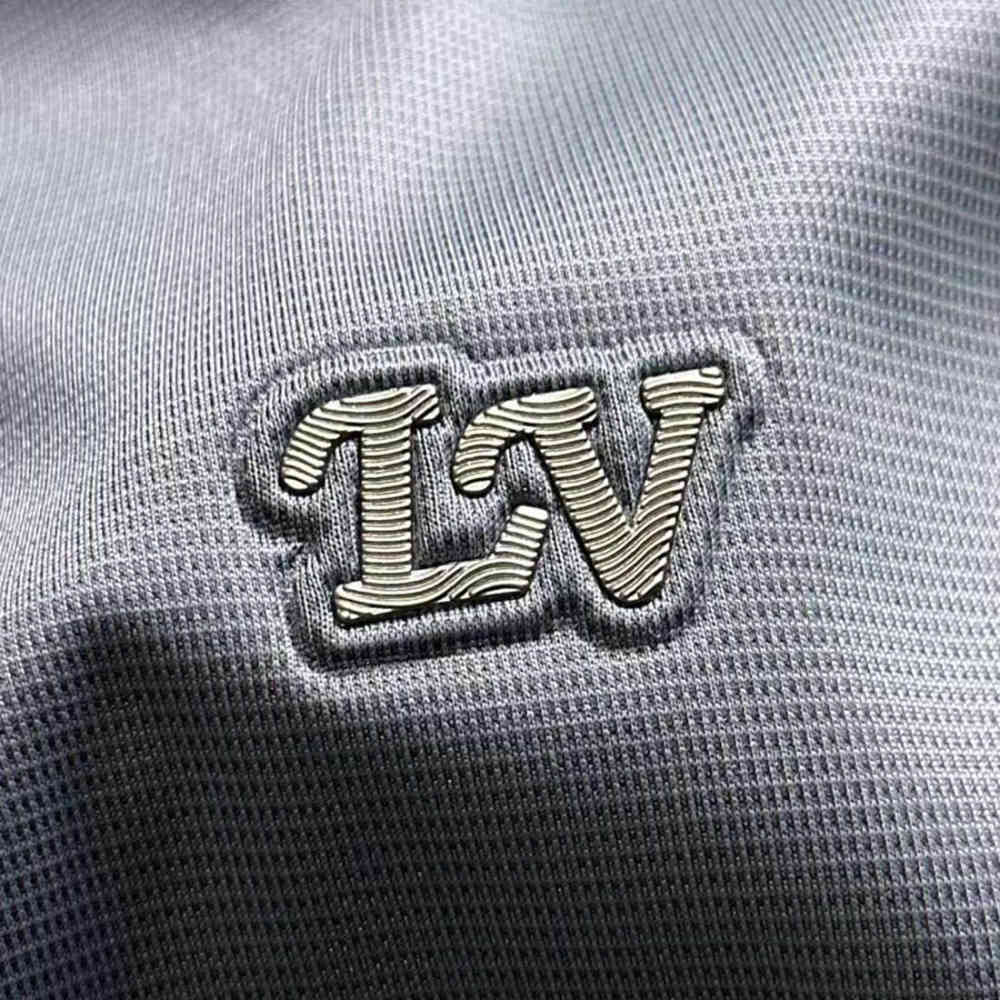 Louis Vuitton Grey Embroidery Logo Premium Polo T-shirt-1