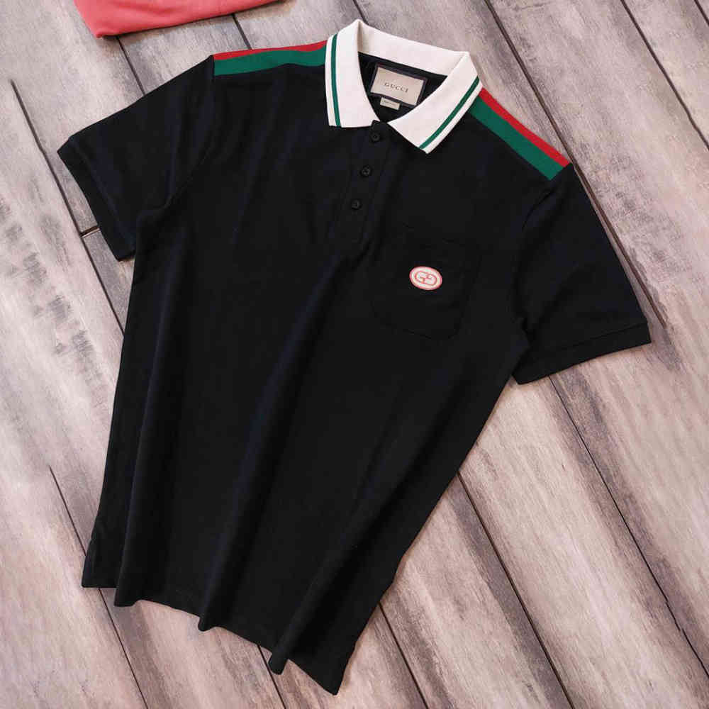 Gucci Black Premium Quality Polo T-shirt-thumb-0