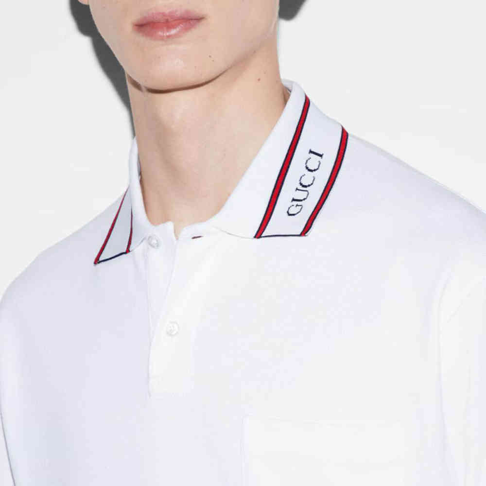 Gucci White Premium Quality Polo T-shirt-1