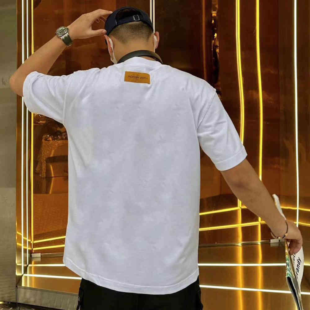 Louis Vuitton White Embroidery Logo Premium Polo T-shirt-1
