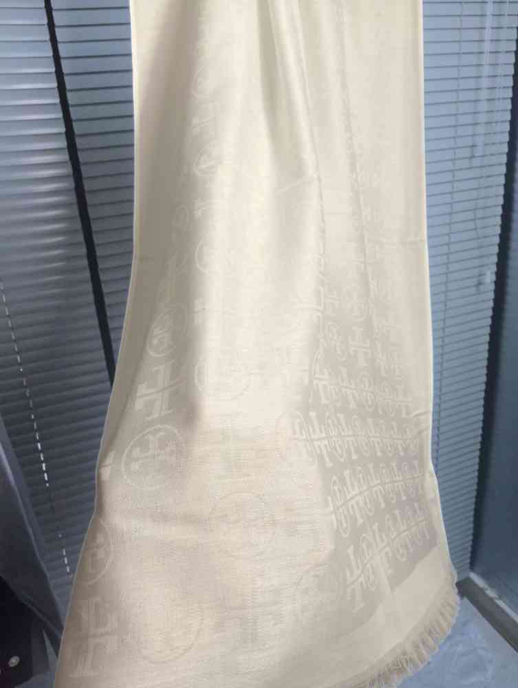 Cream Tory Burch Designer Grey Stole