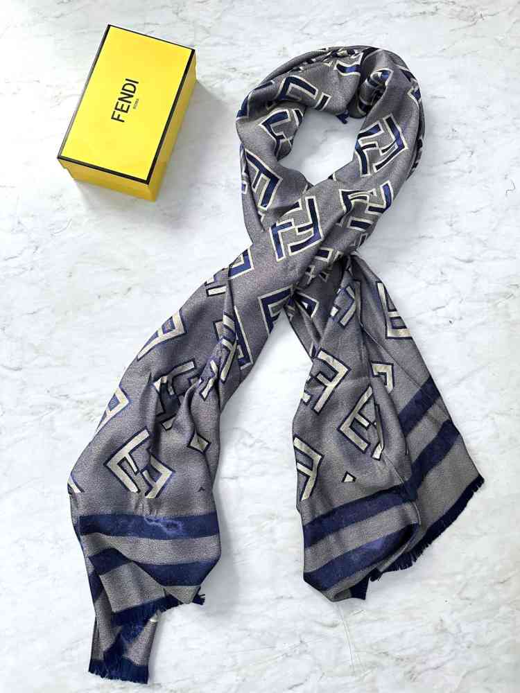 Fendi Blue Premium Quality Stole-1