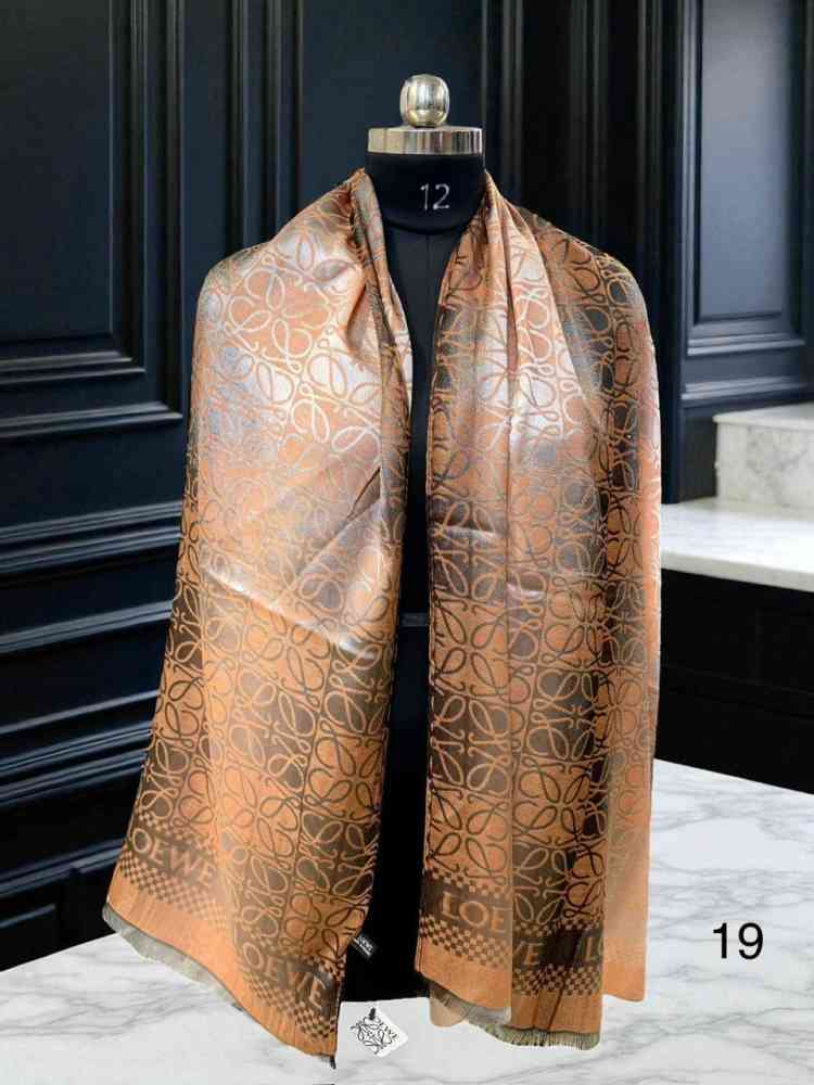 Brown Loewe Anagram Red Woollen Stole