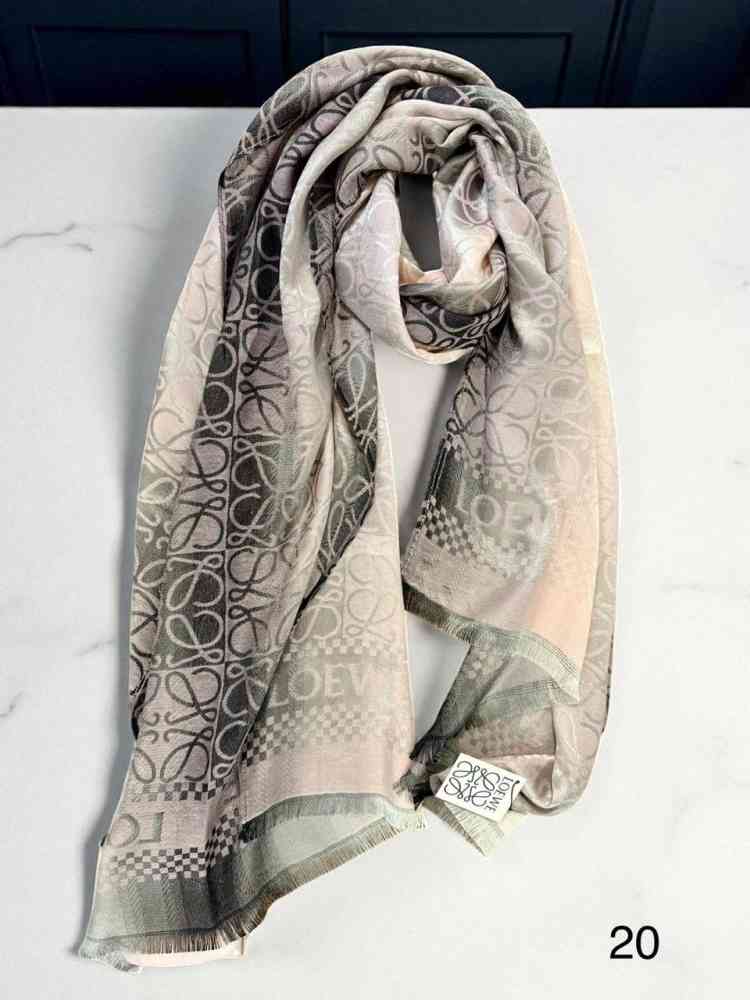Loewe Anagram Black Woollen Stole-thumb-1