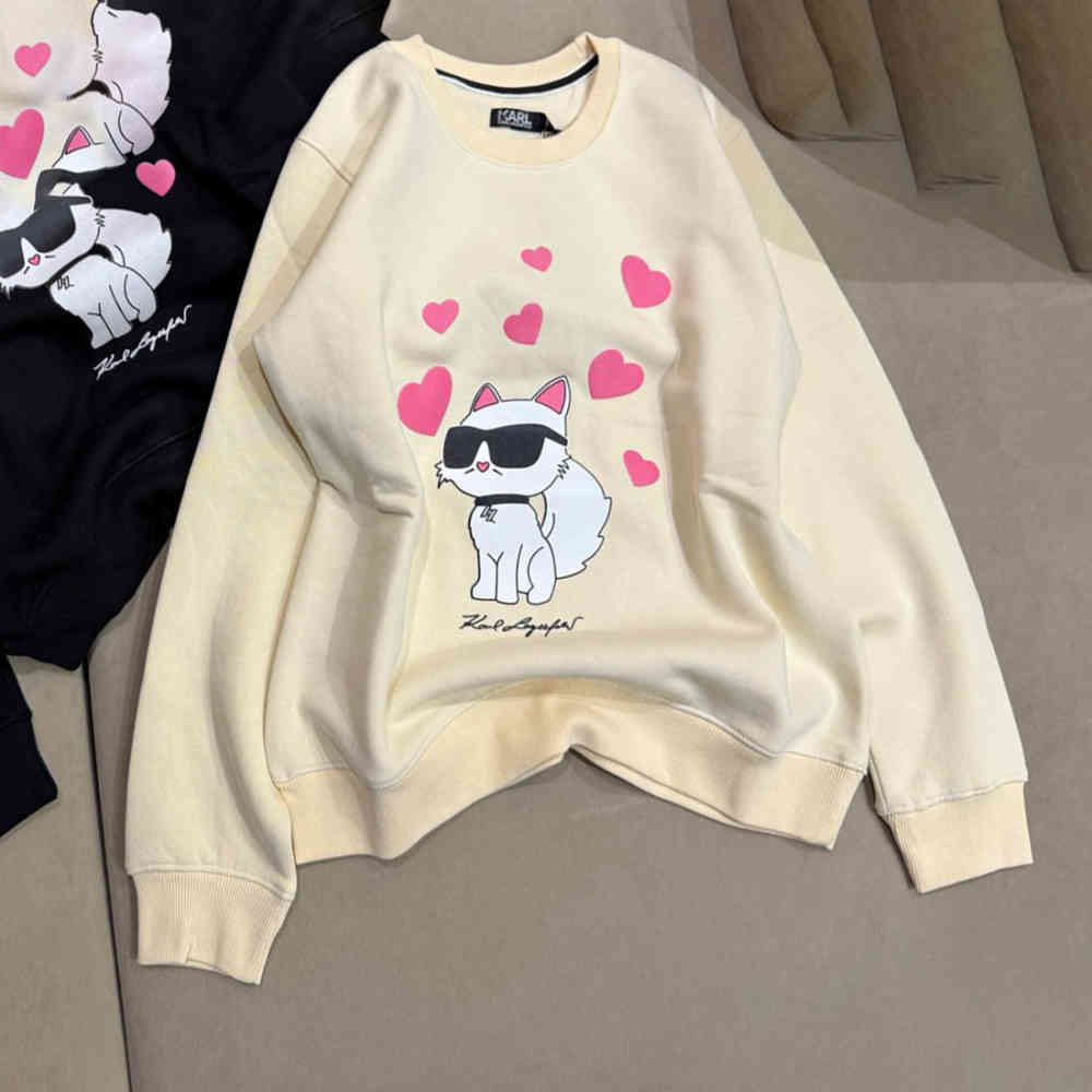 Karl Lagerfeld Cream Premium Quality Sweatshirt
