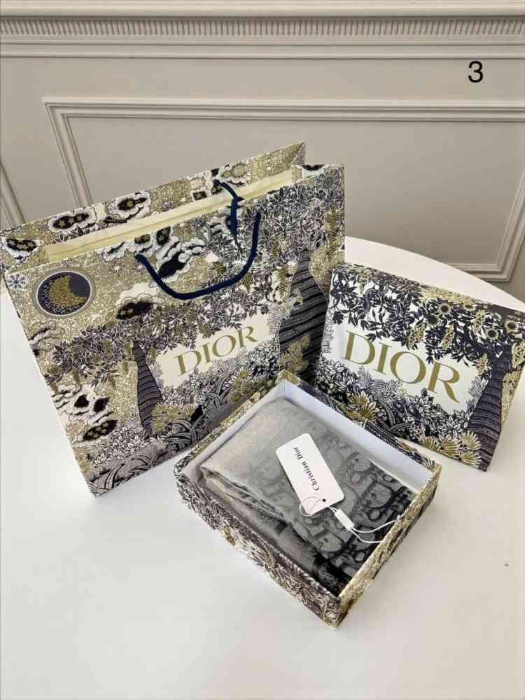 Christian Dior Grey Premium Quality Woollen Stole-1