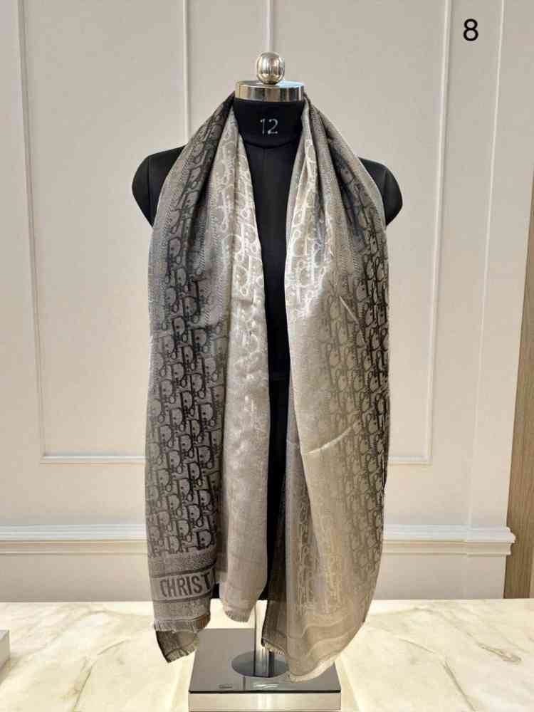 Black Christian Dior Orange Premium Quality Woollen Stole