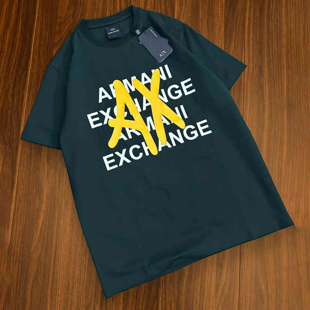 Armani Exchange Green Premium Quality Polo Shirt-thumb-3