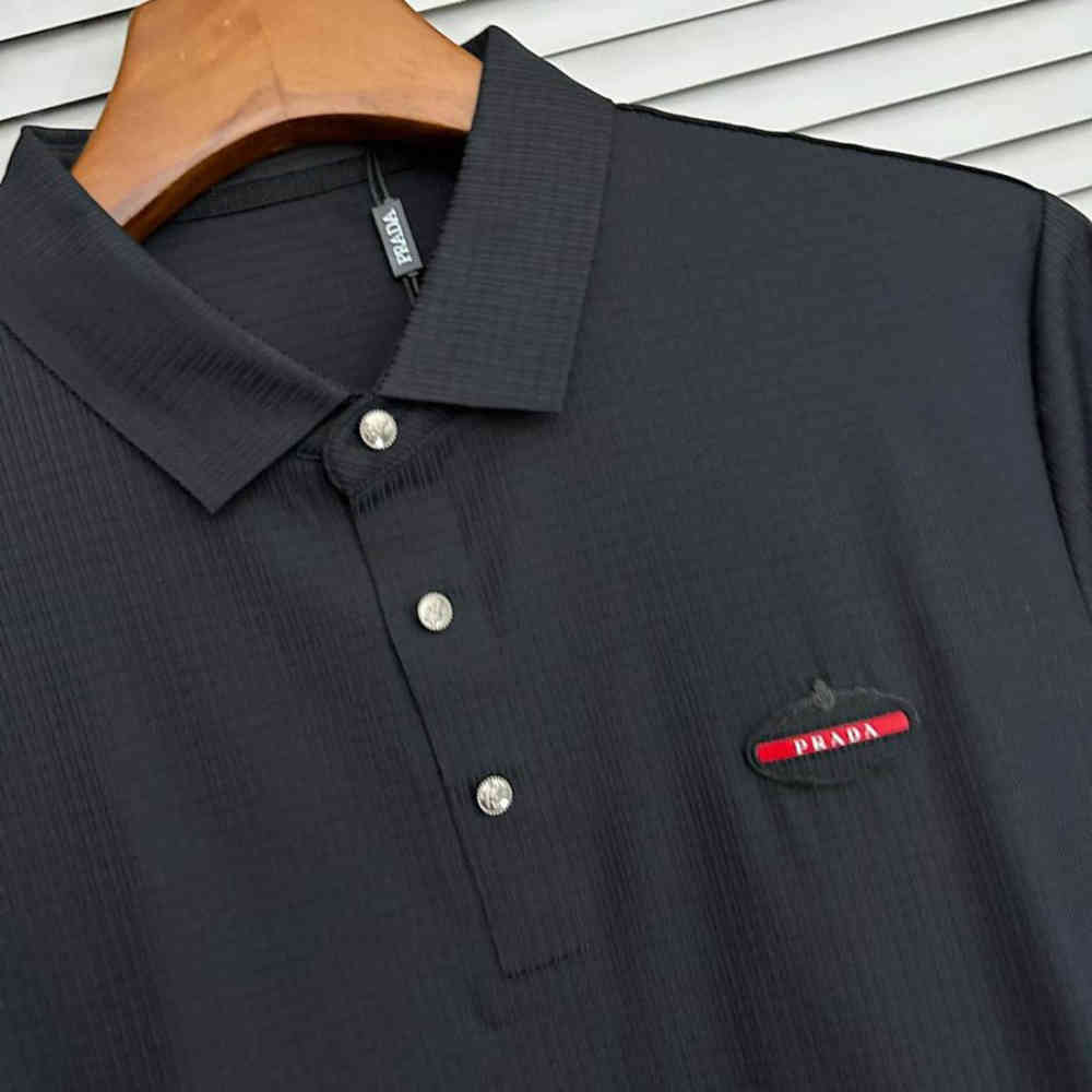Prada Black Premium Quality Polo T-shirt-2