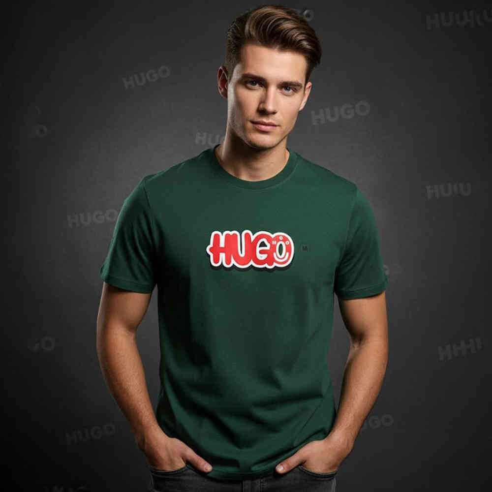 Green Hugo Boss Sky Blue Premium Quality Tees