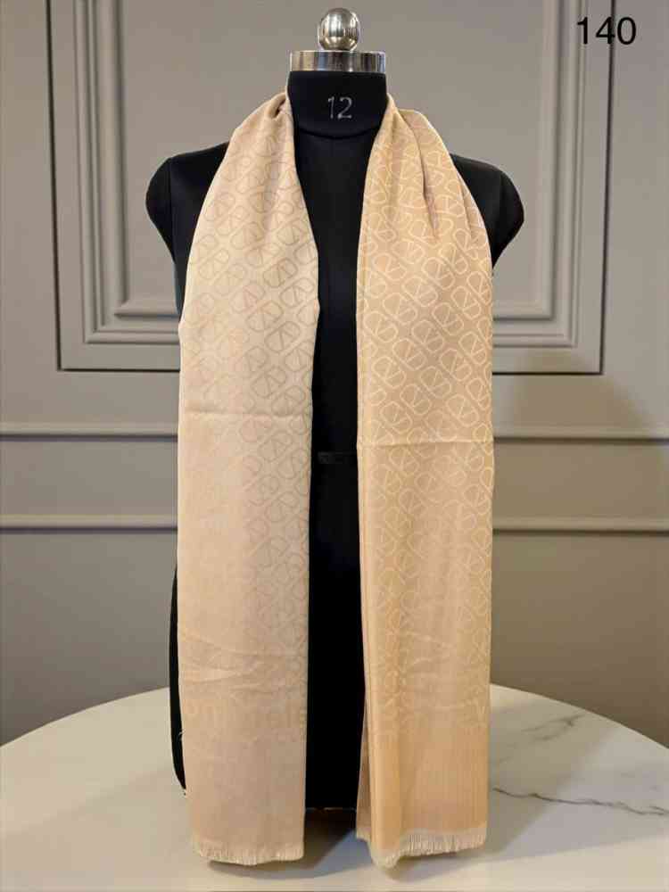Cream Valentino Beige Premium Quality Woollen Stole