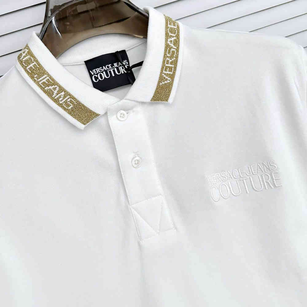 Versace White Premium Quality Polo T-shirt-thumb-1